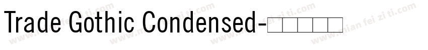 Trade Gothic Condensed字体转换